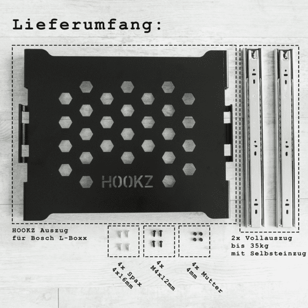 HOOKZ Auszug / Schublade für Bosch Sortimo L-Boxx DIY RegaI Ikea Pax kompatibel – Bild 7