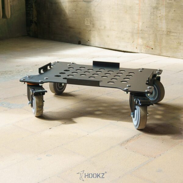 HOOKZ Rollwagen für Bosch L-Boxx | 4 mm Aluminium, 100 mm Rollen, 150 kg Tragkraft
