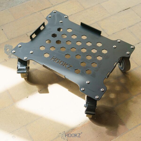 HOOKZ Rollwagen für Bosch L-Boxx | 4 mm Aluminium, 100 mm Rollen, 150 kg Tragkraft